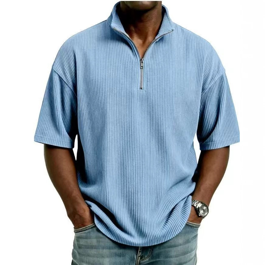 Summer Corduroy Stand-up Colla - огляд і ціна Corduroy Button Up Shirt Men