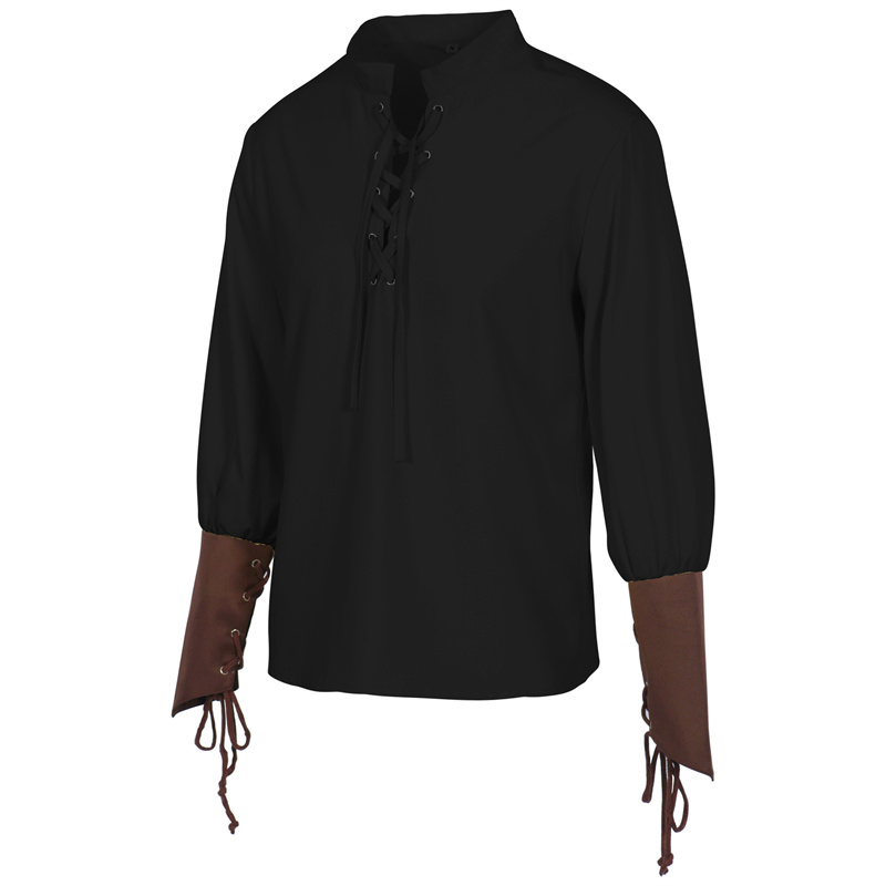 Men's Medieval Pirate Shirt Re - огляд і ціна Medieval Gothic Lace Up Pirate Shirt