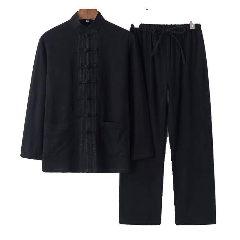 New 2026 Cotton Linen Chinese  - огляд і ціна Mens Linen Shirt Long Sleeve