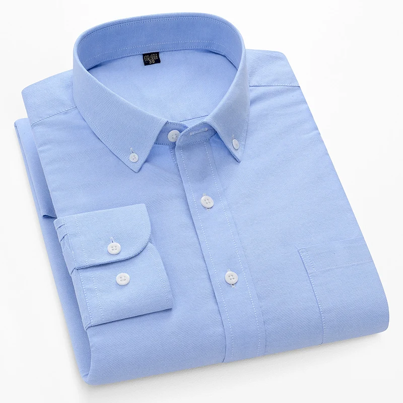 100%cotton oxford long-sleeve  - огляд і ціна Oxford Cotton Casual Shirt Business