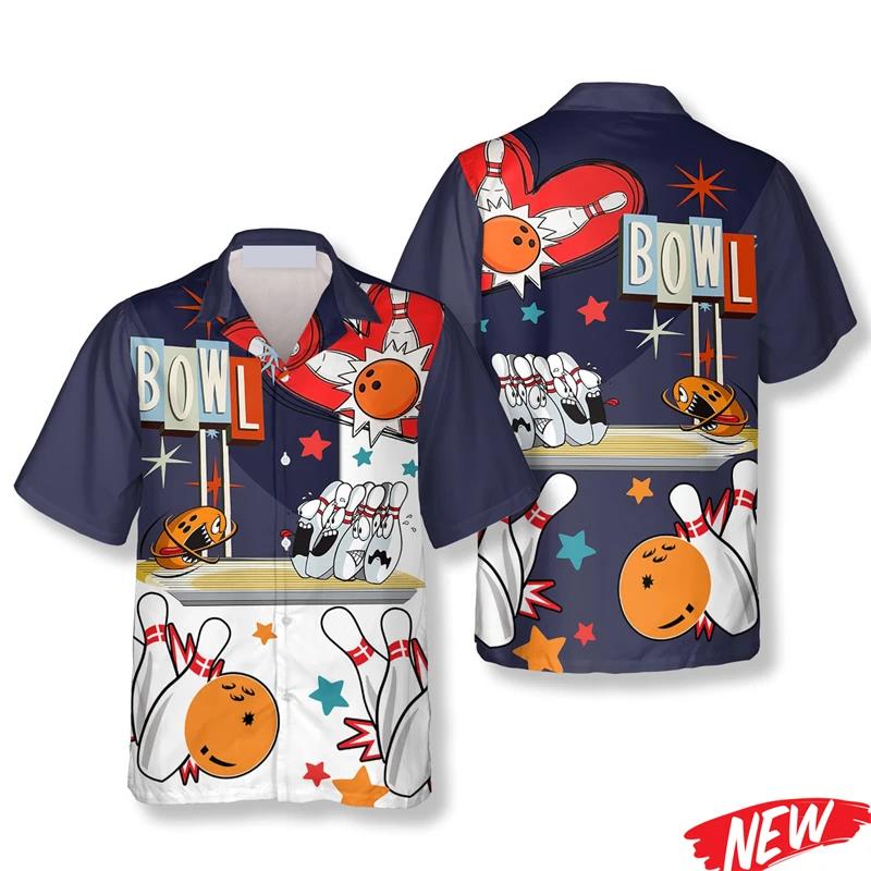 Classic Bowling Pattern Hawaii - огляд і ціна Short Sleeve Bowling Shirt Retro