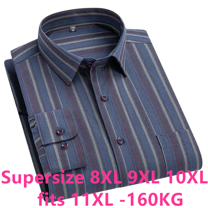 Big Size 11XL 10XL 9XL 8XL 100 - огляд і ціна Oxford Cotton Casual Shirt Business