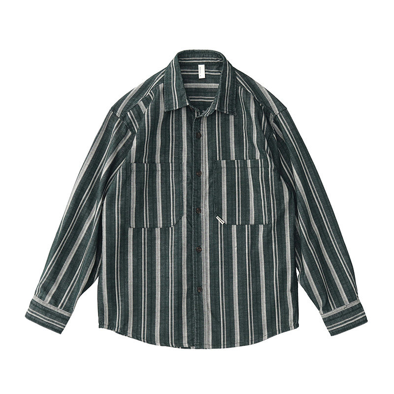 Men Japanese Vintage Artistic  - огляд і ціна Corduroy Button Up Shirt Men