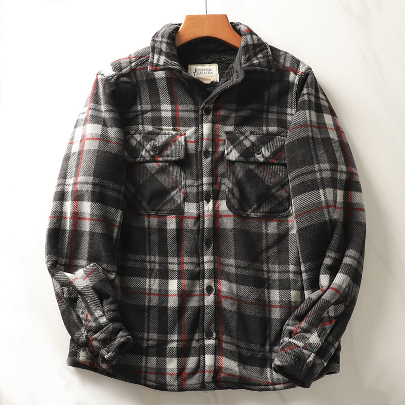 Men's Heavyweight Flannel Plai - огляд і ціна Flannel Plaid Shirt Heavy Weight