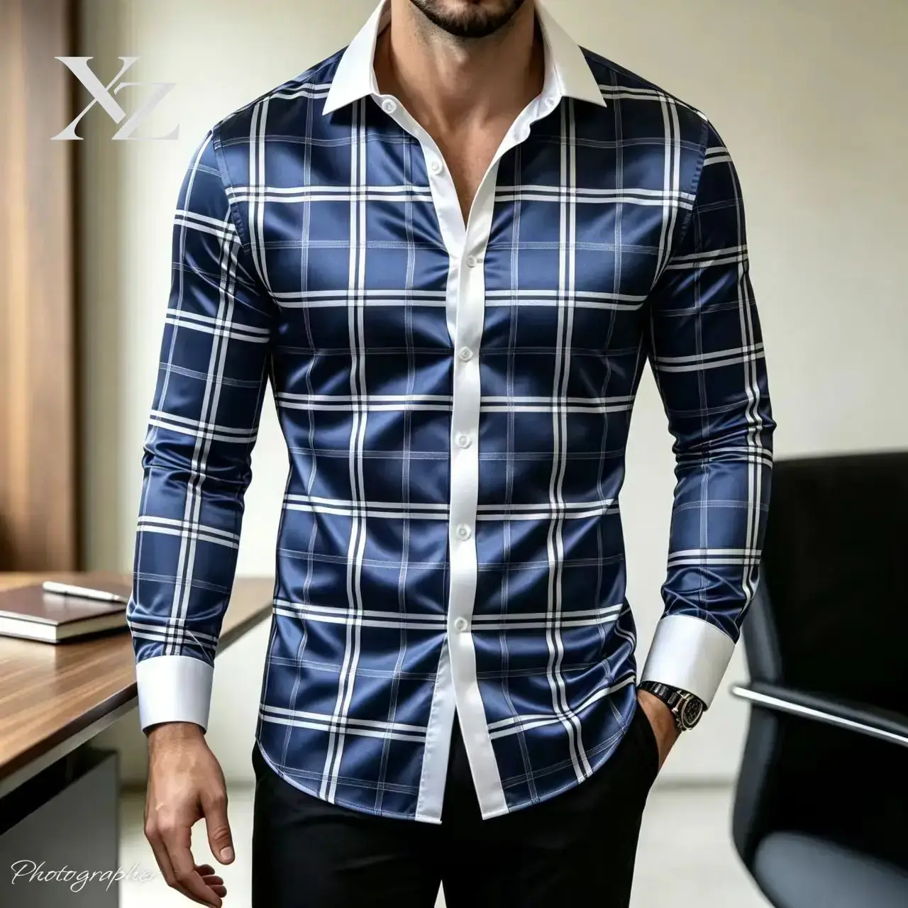 Hot Sale Men's Slim Fit Long S - огляд і ціна Mens Satin Silk Dress Shirt