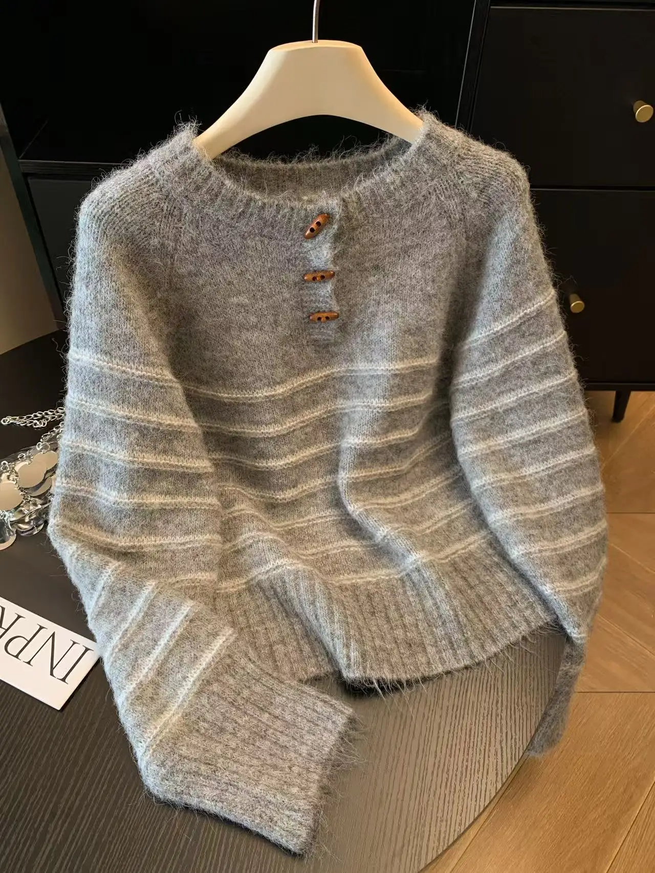 Autumn Winter Women's Striped  - огляд і ціна Shirts
