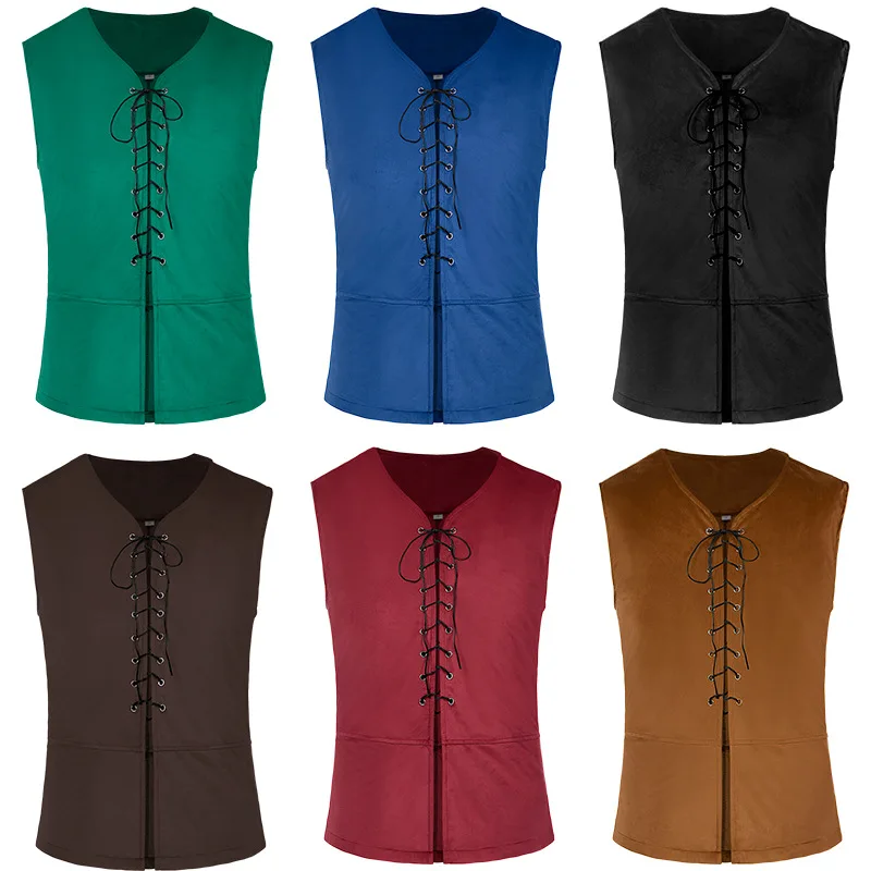 Medieval Shirts Gothic Steampu - огляд і ціна Medieval Gothic Lace Up Pirate Shirt