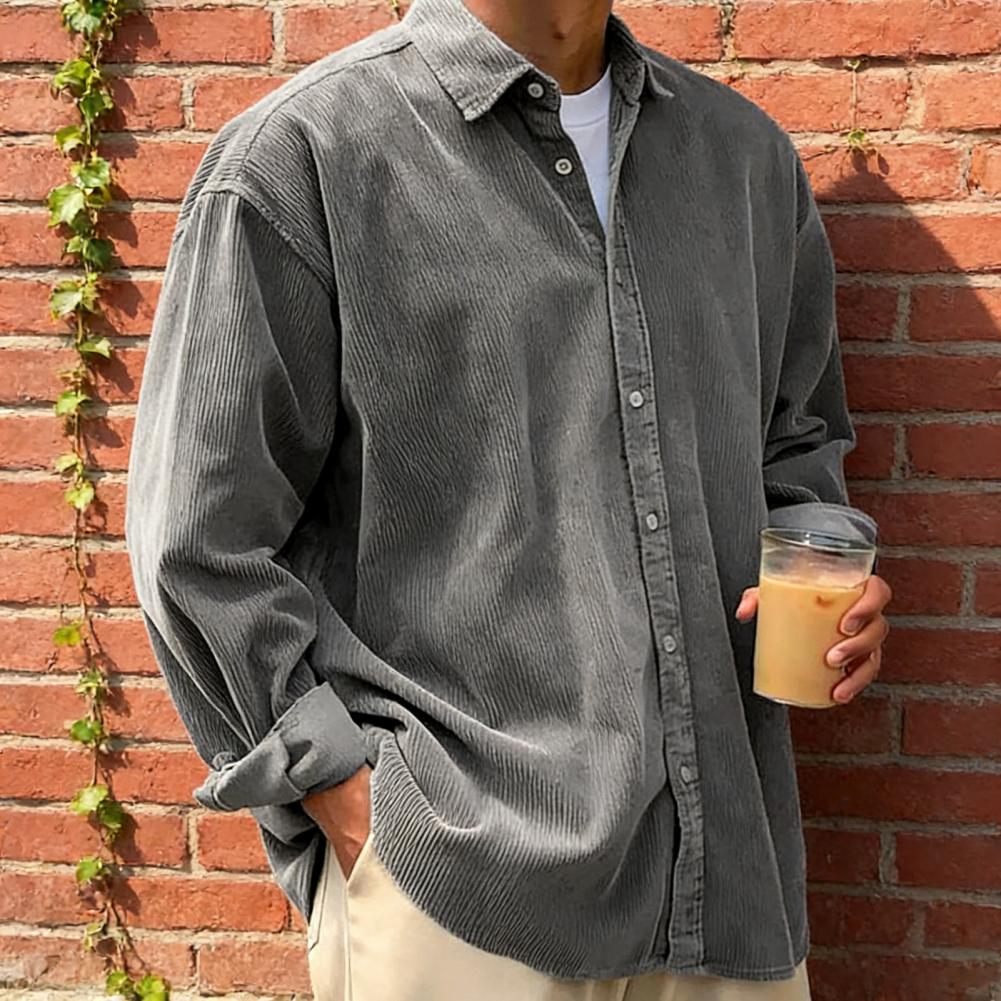 New Men's Corduroy Shirt Relax - огляд і ціна Corduroy Button Up Shirt Men