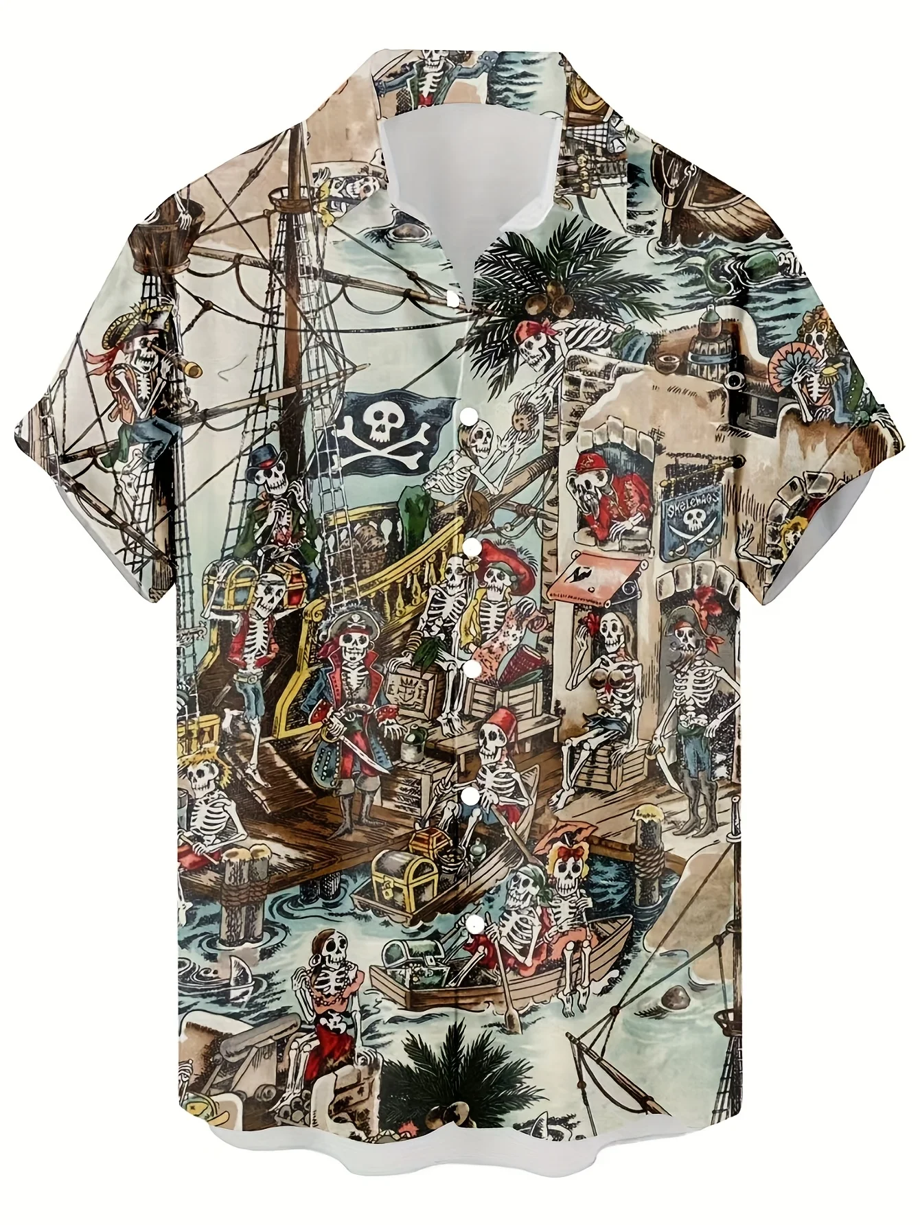 Men Vintage Classic Car Palm T - огляд і ціна Vintage Hawaiian Floral Shirt