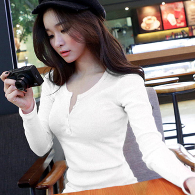 2026 autumn women's button rib - огляд і ціна T-Shirts