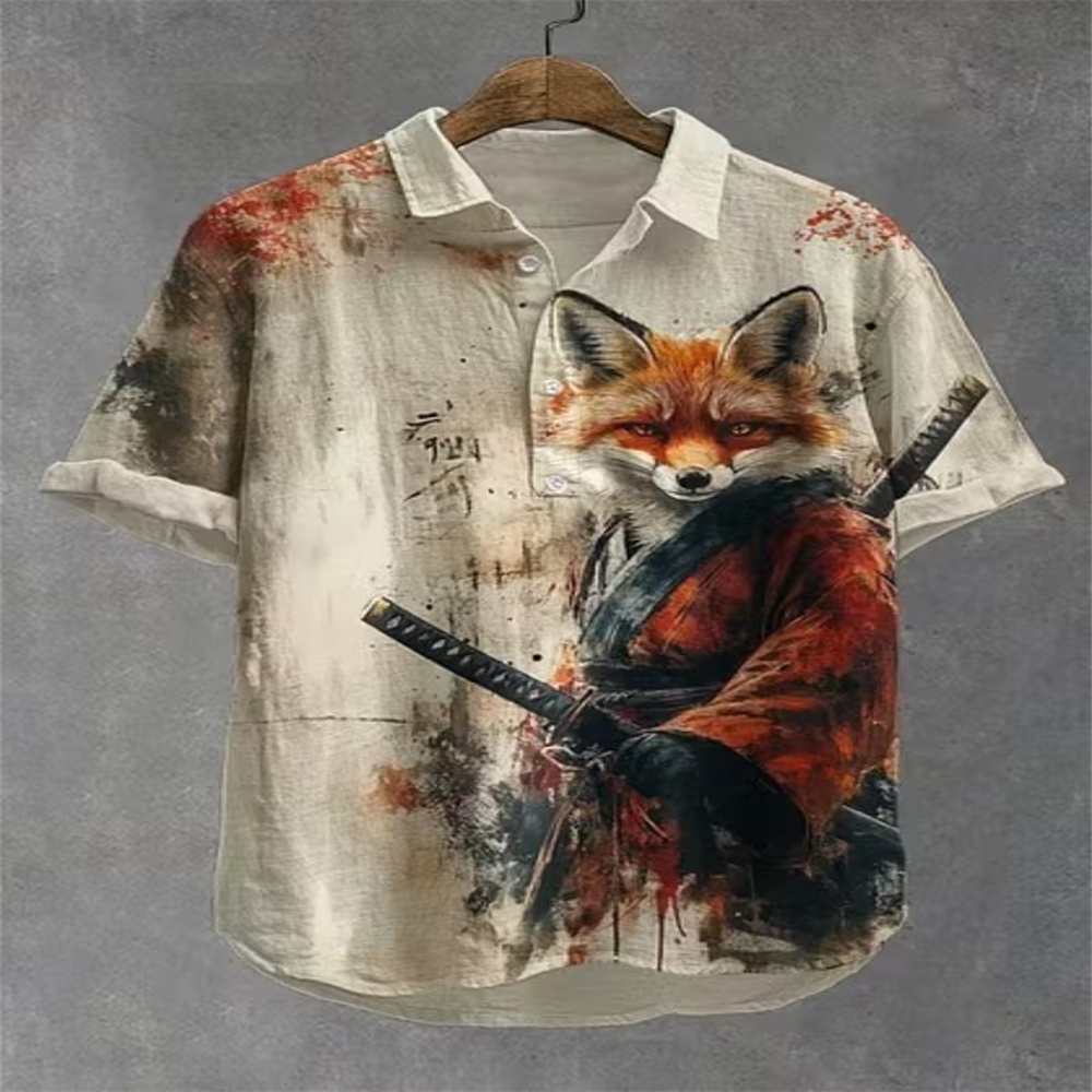 Men's Short Sleeve Polo Shirt  - огляд і ціна Vintage Hawaiian Floral Shirt