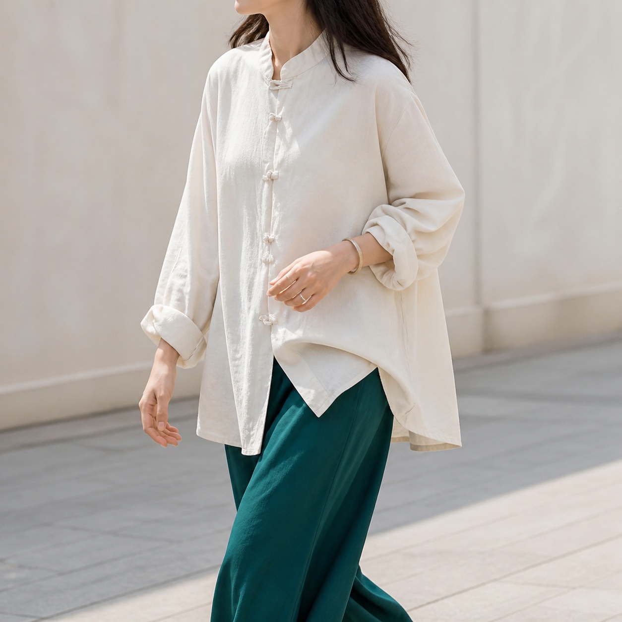 Loose Fit Long Sleeve Shirt wi - огляд і ціна Shirts