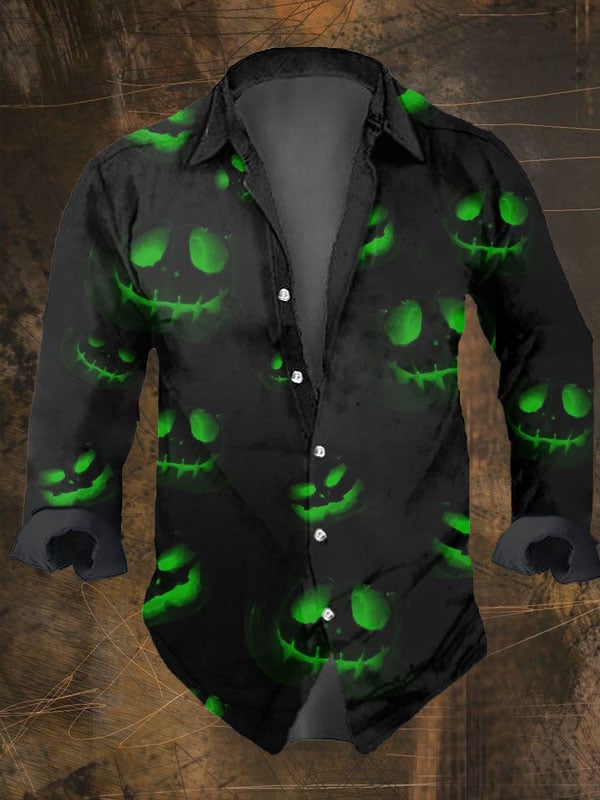 Halloween Men's Dark Skull Pri - огляд і ціна Vintage Hawaiian Floral Shirt