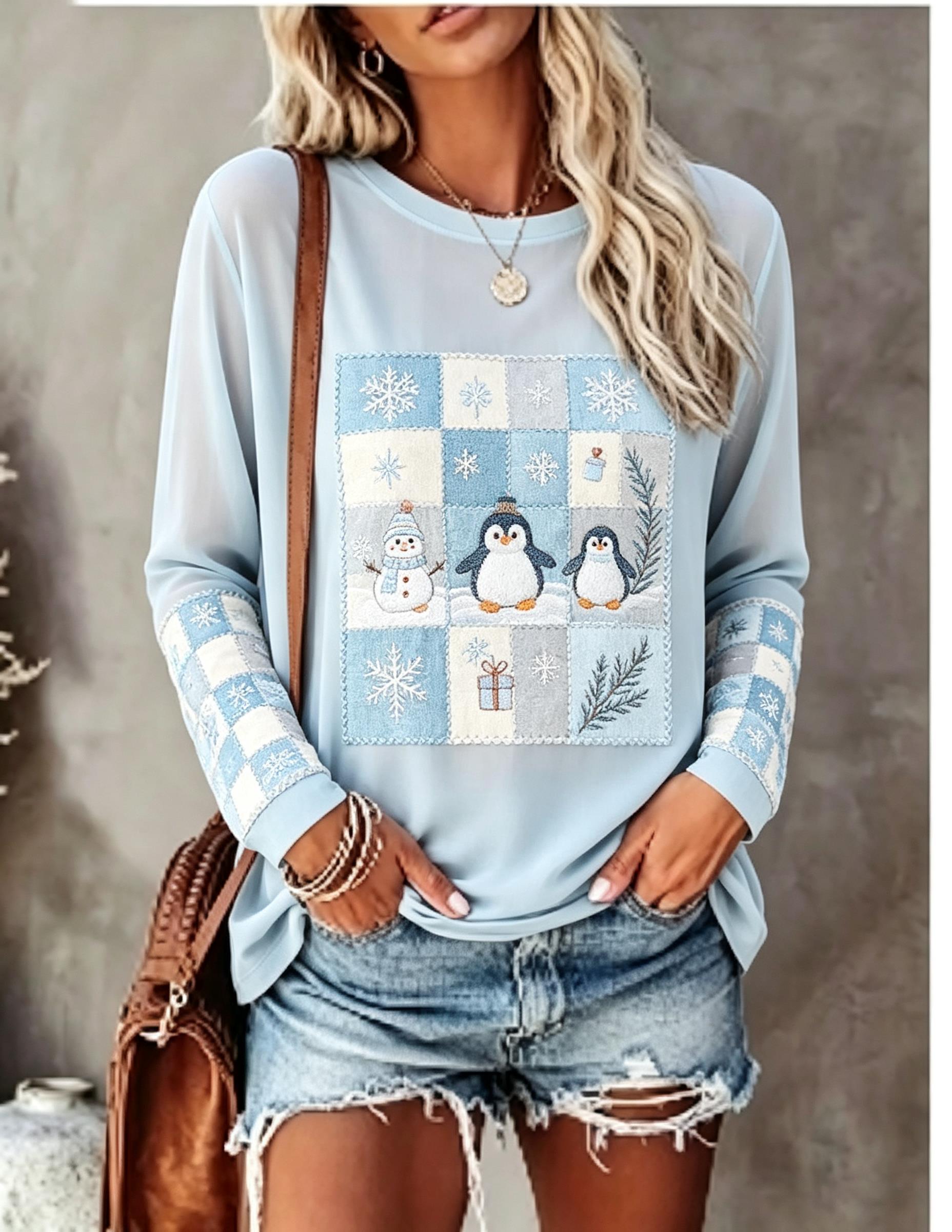 Women Long Sleeve T Shirt Fox  - огляд і ціна T-Shirts