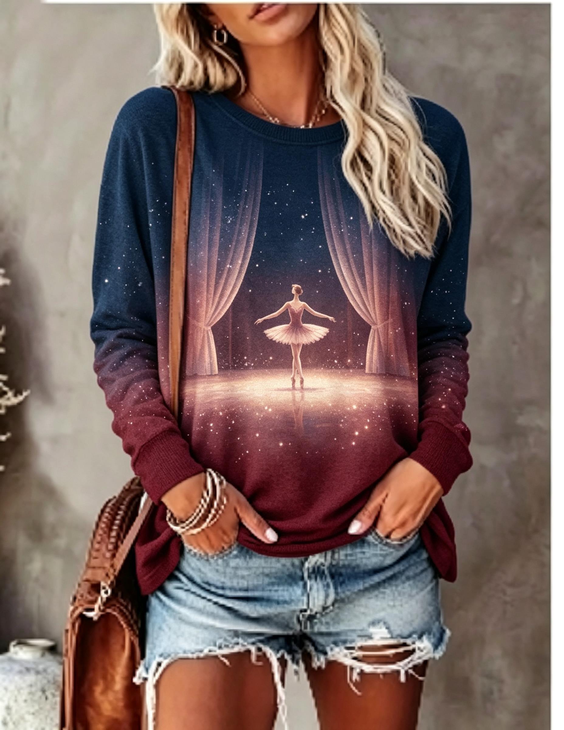 Women Long Sleeve T‑Shirt Ball - огляд і ціна T-Shirts
