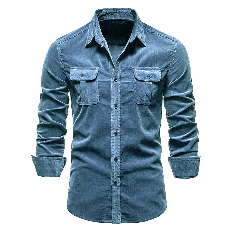 Men's New Corduroy Shirt Cotto - огляд і ціна Corduroy Button Up Shirt Men