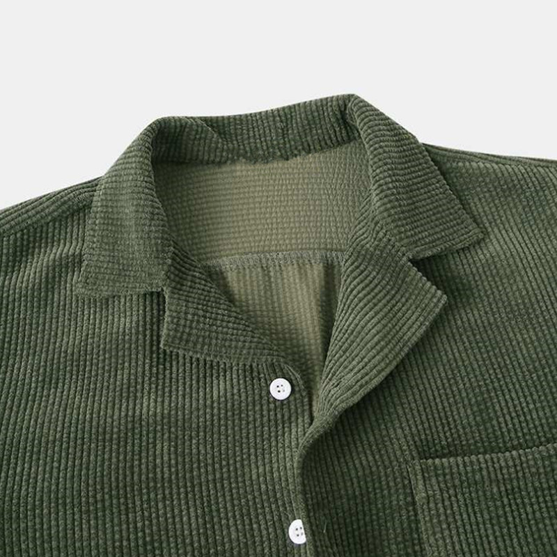 2025 New Men's Summer Corduroy - огляд і ціна Corduroy Button Up Shirt Men