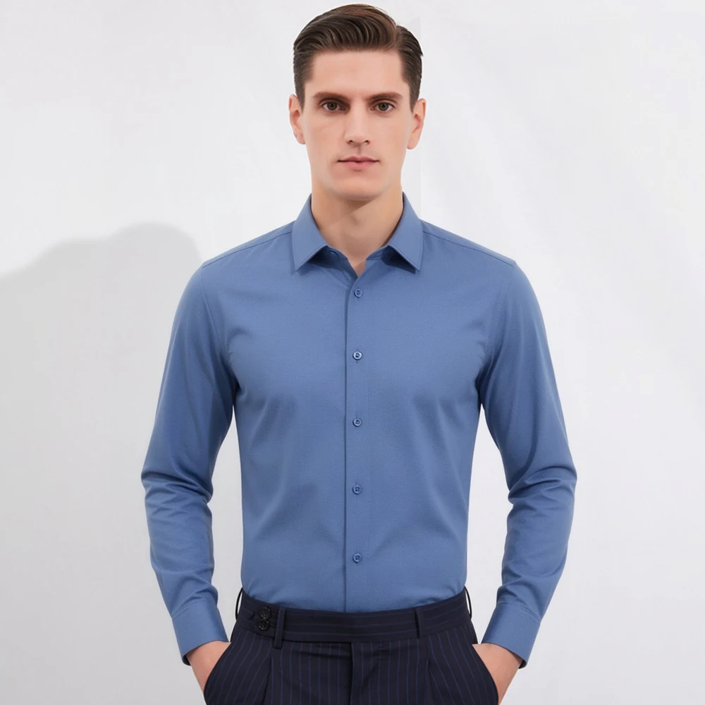 Men‘s Satin-Like Long Sleeve B - огляд і ціна Breathable Bamboo Fiber Shirt Non Iron