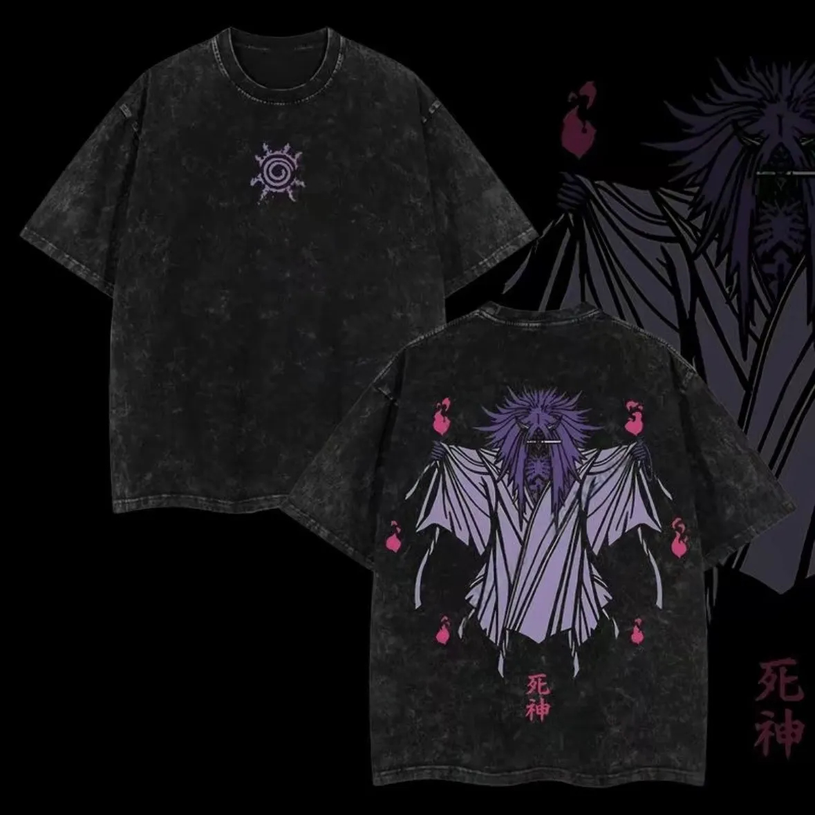 Shinigami T Shirt Naruto Reape - огляд і ціна Acid Wash Vintage Graphic T Shirt