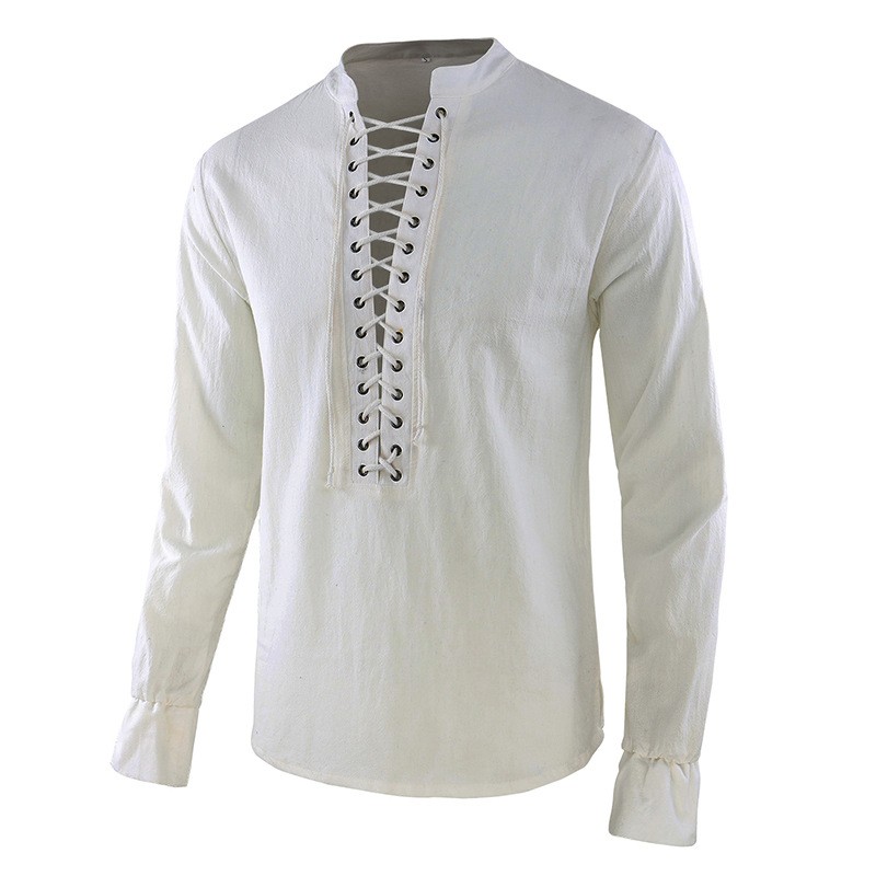 Men's Renaissance Shirt Pirate - огляд і ціна Mens Linen Shirt Long Sleeve
