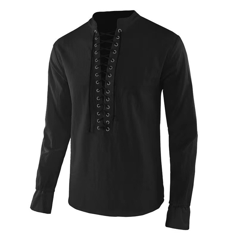 Men's Renaissance Shirt Pirate - огляд і ціна Mens Linen Shirt Long Sleeve